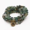 Green Verde Agate Gemstone 108 Mala Necklace Yoga Healing Bracelet