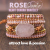 Pink Rose Quartz Heart Chakra Friendship Bracelet