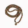 Unakite Mala 108 Prayer Beads Necklace