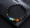 7 Chakra Healing Lava Stone Stretch Bead Bracelet