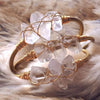 Clear Crystal Quartz Point Cuff Bangle