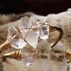 Clear Crystal Quartz Point Cuff Bangle