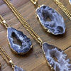 Sliced Agate Druzy Crystal Necklace